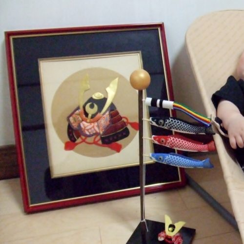 ひな祭り 兜 0歳&3歳 転勤族 壁掛け 手作り