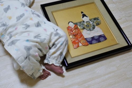 ひな祭り 0歳&3歳 転勤族 壁掛け 手作り
